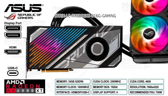 AMD RADEON RX 6800XT 16GB ASUS ROG STRIX LC GAMING
