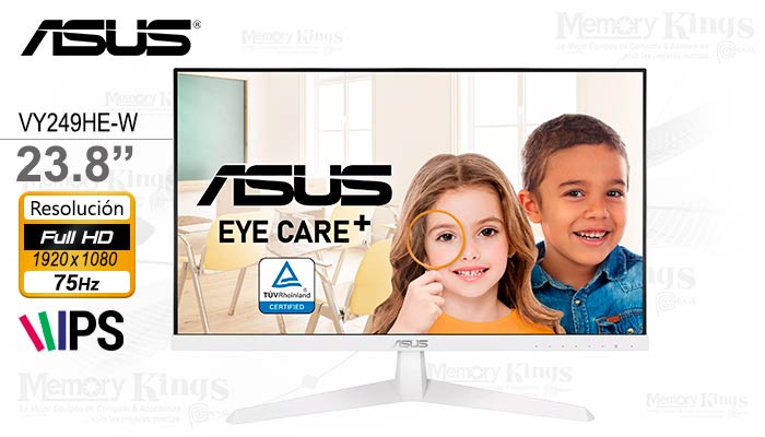 MONITOR 23.8 ASUS VY249HE-W iPS FHD antibac WHITE