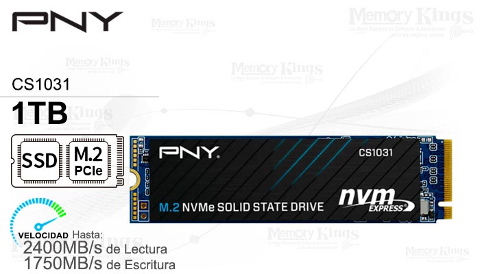 UNIDAD SSD M.2 PCIe 1TB PNY CS1031