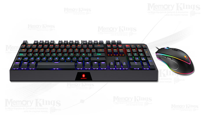 Kit Gamer Antryx Teclado Mecánico + Mouse GC-5100 Switch Rojo