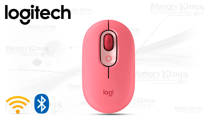 Teclado Bluetooth Multidispositivos Logitech POP Keys Coral Rose / Teclas  para Emojis Intercambiables / Español / 920-010715 /