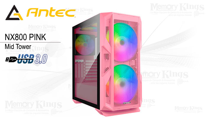 CASE Mid Tower ANTEC NX800 Pink