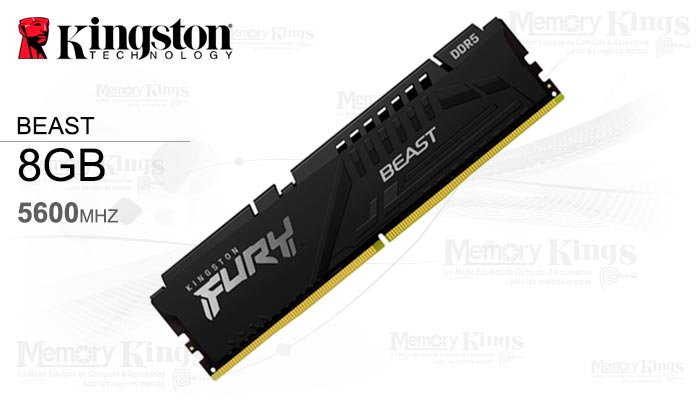 MEMORIA DDR5 8GB 5600 FURY BEAST Black