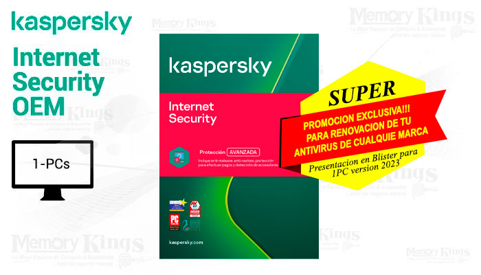 ANTIVIRUS KASPERSKY Internet Security 1PC Blister
