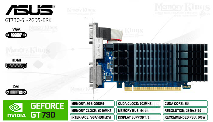 GEFORCE GT 730 2GB 64 bit ASUS GT730 GDDR5