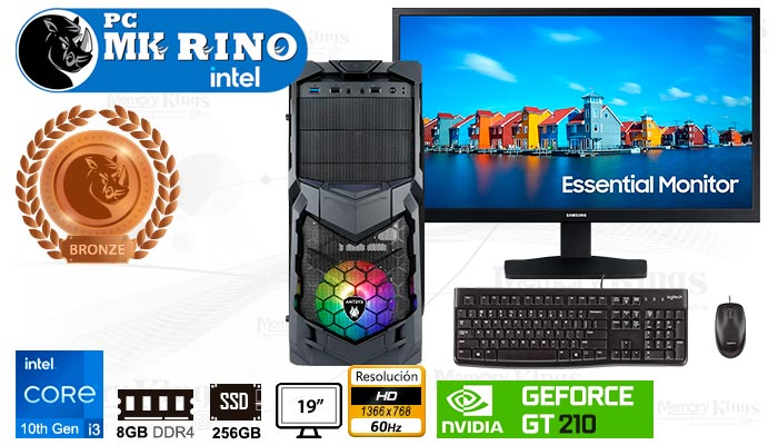 PC Core i3-10100F MK RINO E670 8|256|19|GT210