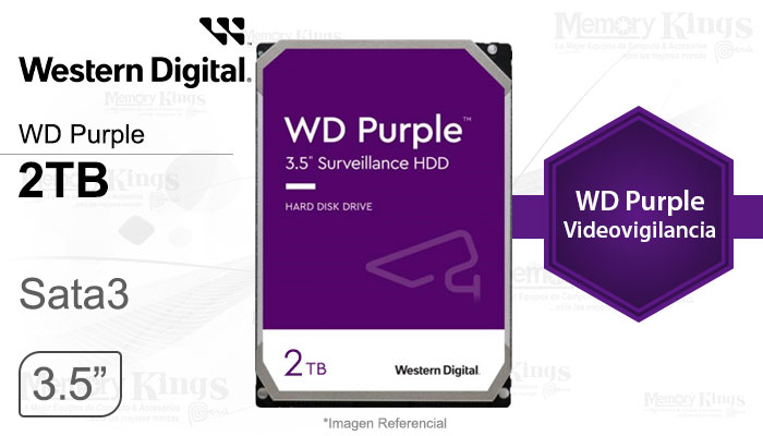 DISCO DURO 3.5 2TB WD Purple 256MB Vigilancia
