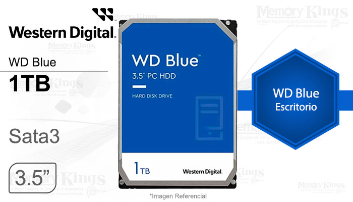 DISCO DURO 3.5 1TB WD BLUE 64MB