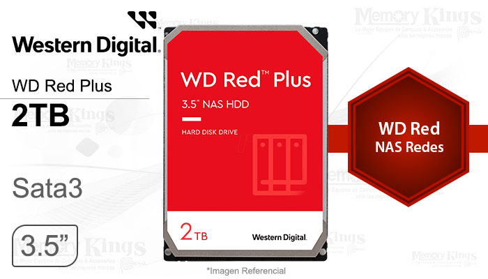 DISCO DURO 3.5 2TB WD RED PLUS NAS 128MB