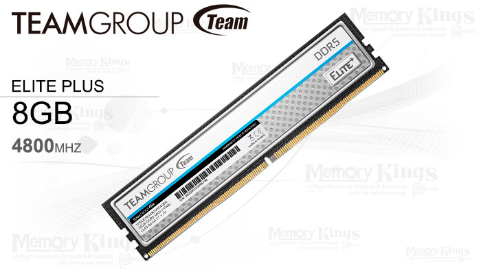 MEMORIA DDR5 8GB 4800 CL40 TEAMGROUP ELITE PLUS WH
