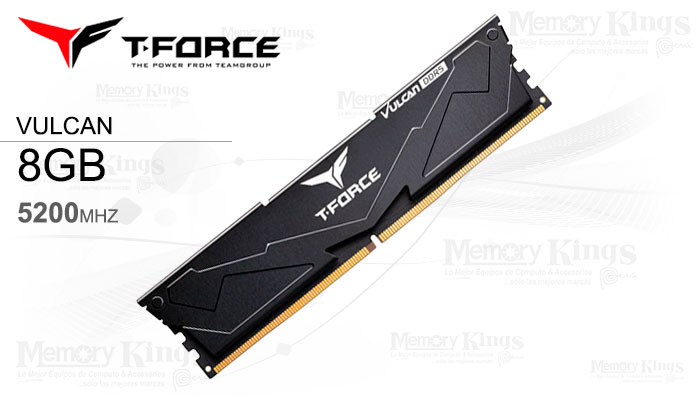 MEMORIA DDR5 8GB 5200 CL40 T-FORCE VULCAN BLACK