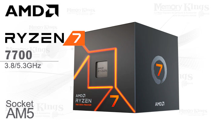 PROCESADOR AMD Ryzen 7 7700 3.8GHz|32MB 8C AM5