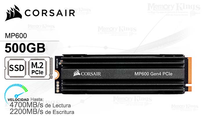 UNIDAD SSD M.2 PCIe 500GB CORSAIR MP600