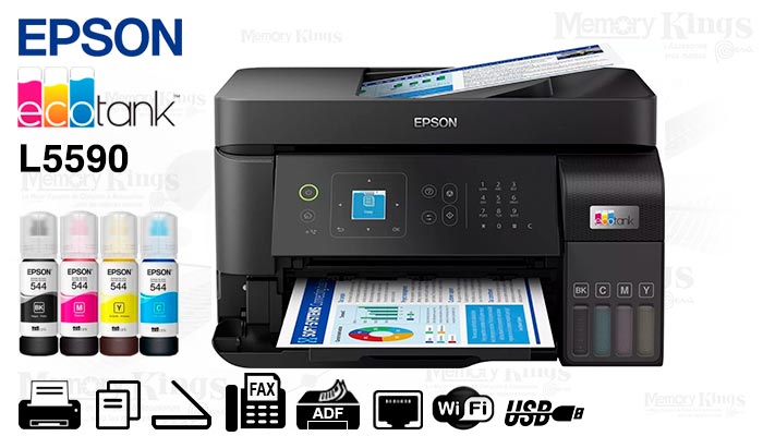 Impresora Multifuncional de tinta continua Epson L5590, USB/LAN
