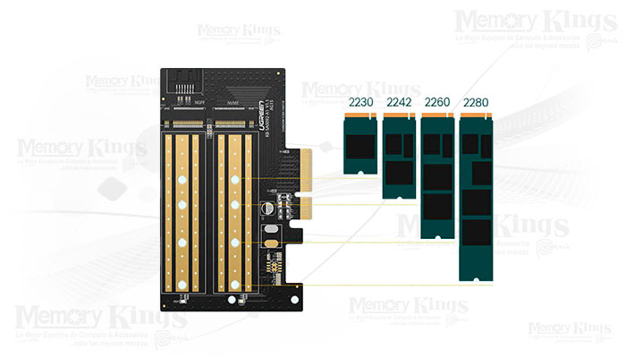 ADAPTADOR TARJETA M.2 PCIe 3.0 x4 2PT UGREEN CM302