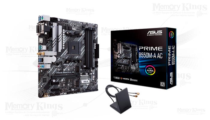 PLACA AMD AM4 ASUS PRIME B550M-A AC WIFI D4 mATX