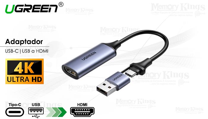 ADAPTADOR USB|USB-C A HDMI 4K UGREEN CM489