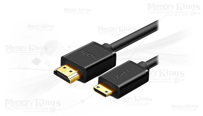 CABLE MINI HDMI a HDMI 1.5mts UGREEN HD108 4K 60Hz - Memory Kings, lo mejor  en equipos de computo y accesorios