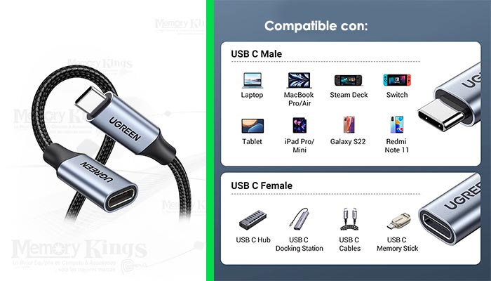  UGREEN Adaptador USB C a USB 3.1, adaptador USB C macho a USB  hembra, adaptador tipo C cable OTG compatible con MacBook Pro 2022, MacBook  Air/Mini, iPad Mini/Pro 2022, Samsung Galaxy