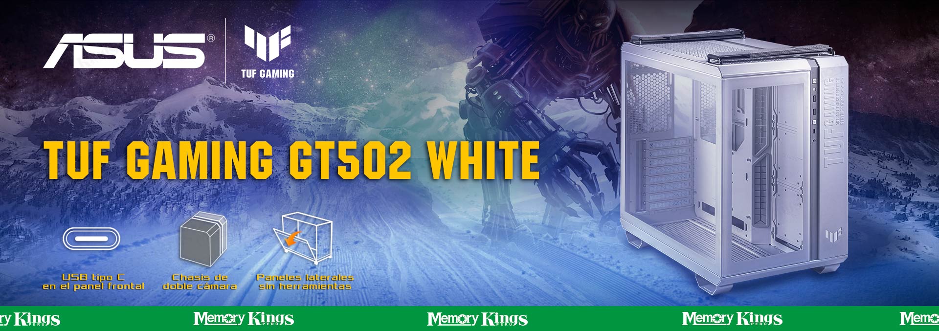 033755 - CASE Mid Tower ASUS TUF GAMING GT502 WHITE