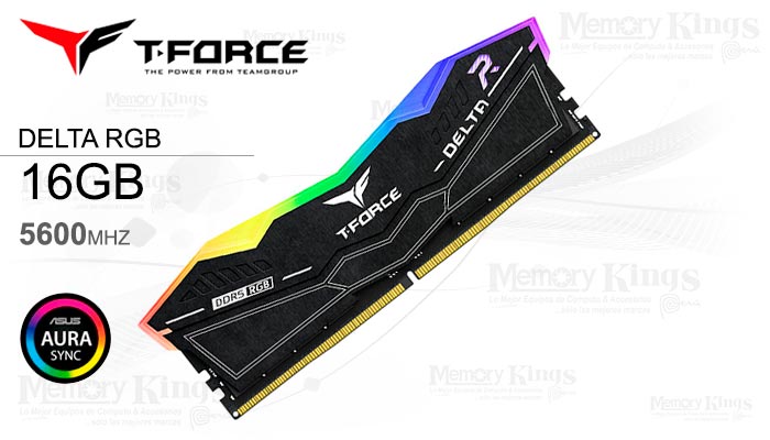 MEMORIA DDR5 16GB 5600 CL36 T-FORCE DELTA RGB BK