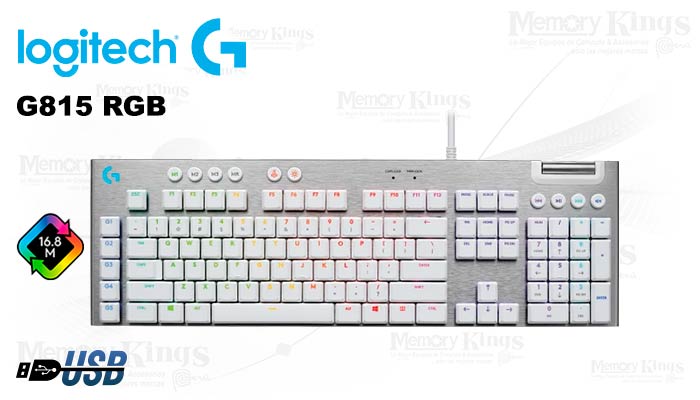 TECLADO Gaming LOGITECH G815 RGB LIGHTSYNC WHITEMECANICO WHITE