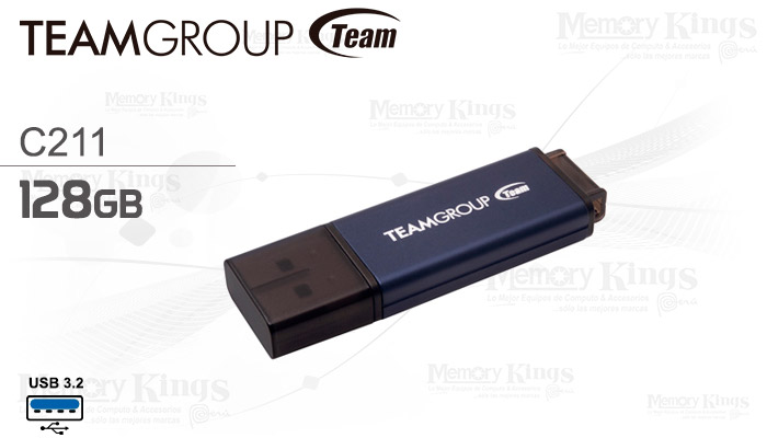 MEMORIA USB 128GB TEAMGROUP C211 BLACK