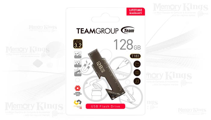 MEMORIA USB 128GB TEAMGROUP T183 140MB|s BLACK