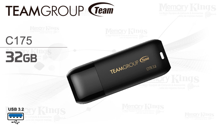 MEMORIA USB 32GB TEAMGROUP C175 BLACK