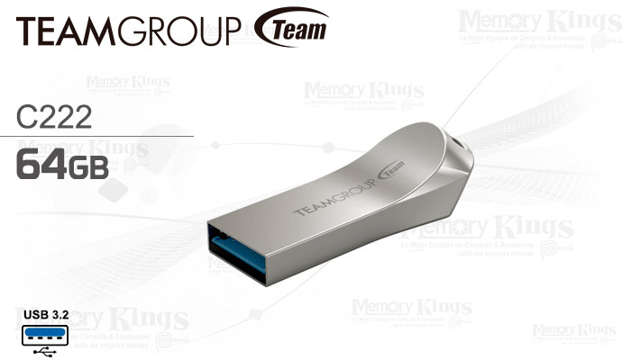 MEMORIA USB 64GB TEAMGROUP C222 100MB|s SILVER