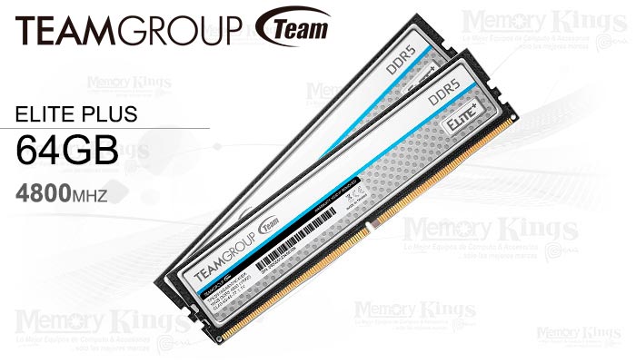 MEMORIA DDR5 64GB 4800 TEAMGROUP ELITE PLUS 2x32GB