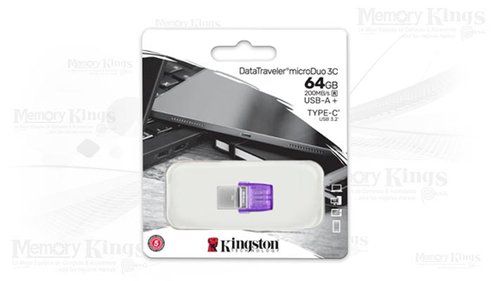 MEMORIA USB|USB-C 64GB KINGSTON MICRODUO 3C