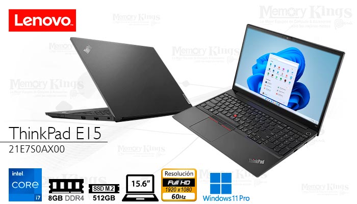 LAPTOP Core i7-1255U ThinkPad E15 8|512|15.6 W11P