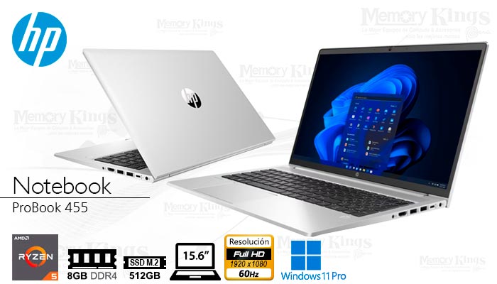 LAPTOP Ryzen 5 5625U HP ProBook 455 8|512|15.6 WP