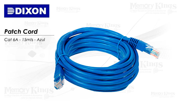 CABLE RED PATCH CORD DIXON 15mt cat-6A Azul