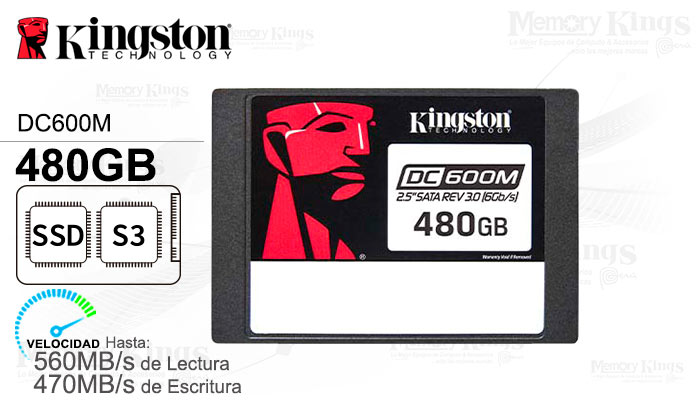 UNIDAD SSD 2.5 SATA 480GB KINGSTON DC600M
