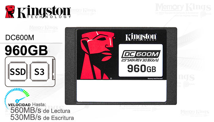 UNIDAD SSD 2.5 SATA 960GB KINGSTON DC600M