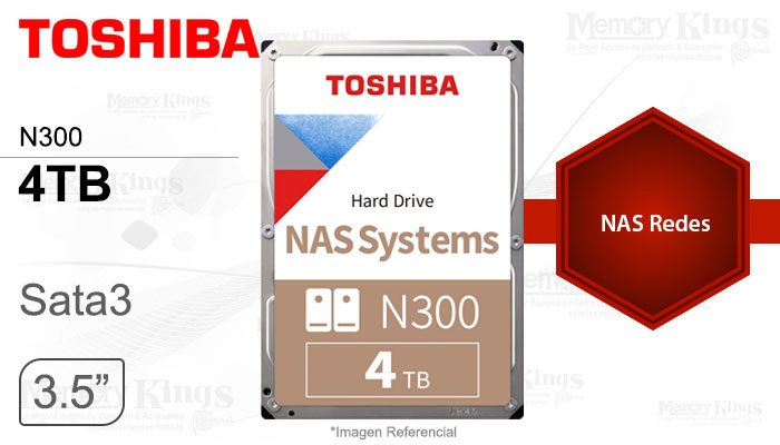 DISCO DURO 3.5 4TB TOSHIBA N300 NAS 256MB