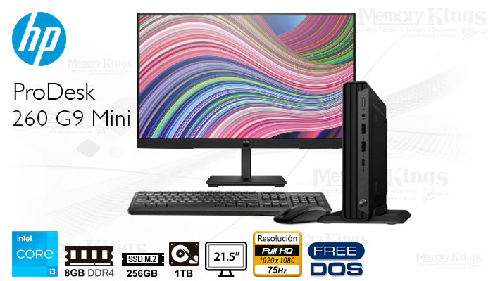 PC Core i3-1215U HP PRO mini 260 G9 8|256+1TB|21.5