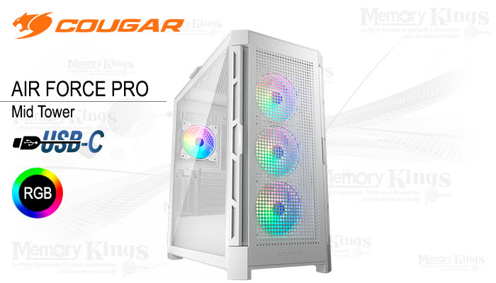 CASE Mid Tower COUGAR AIRFACE PRO RGB WHITE