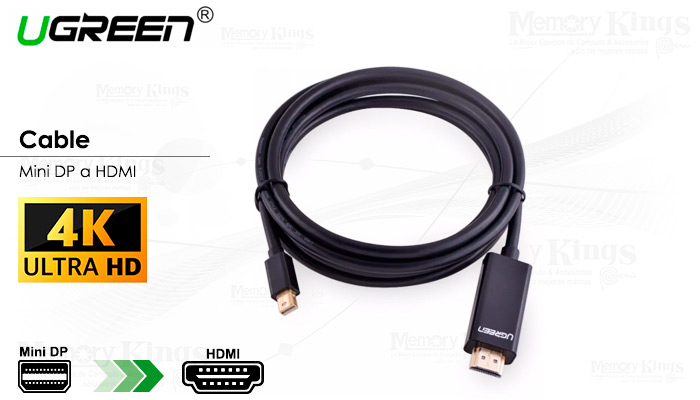 CABLE Mini DisplayPort a HDMI 1.5mts UGREEN MD101