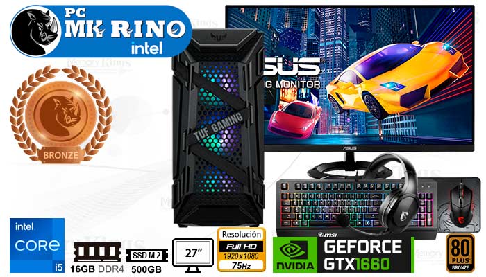 PC Core i5-12400F MK RINO TUF GT301 16GB|500|27