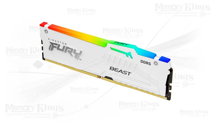 MEMORIA DDR5 16GB 5200 CL40 FURY BEAST RGB WHITE