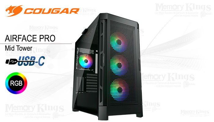 CASE Mid Tower COUGAR AIRFACE PRO RGB BLACK