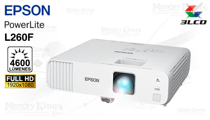 Proyector Epson Láser PowerLite L260F 1080p 4600 Lúmenes 3LCD HDMI VGA RCA  V11HA69020 - A Computer Service