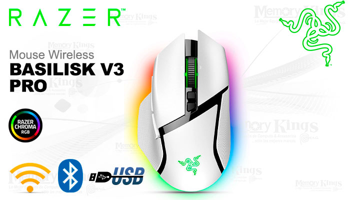 MOUSE Gaming Wireless RAZER BASILISK V3 PRO RGB WH