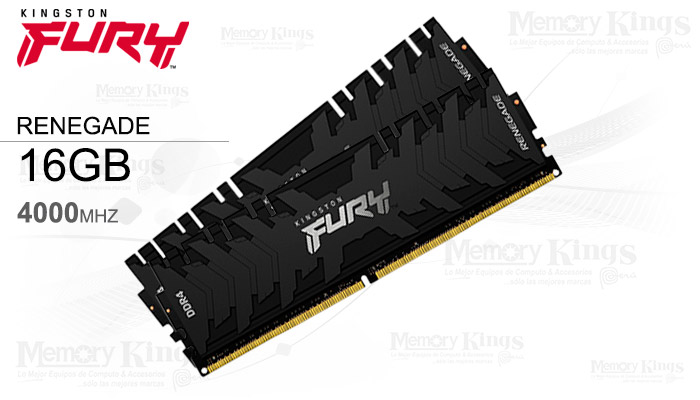 MEMORIA DDR4 16GB 4000 CL19 FURY RENEGADE 2x8 BK