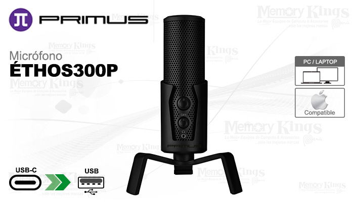 MICROFONO Gaming PRIMUS ETHOS300P USB-C|USB
