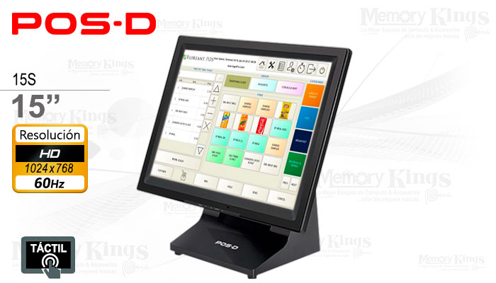 MONITOR 15 POS-D Touch 15S Resistiva TOUCH