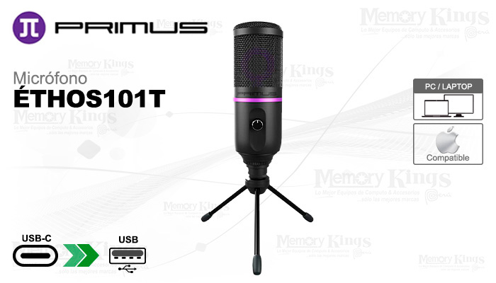MICROFONO Gaming PRIMUS ETHOS101T USB-C|USB